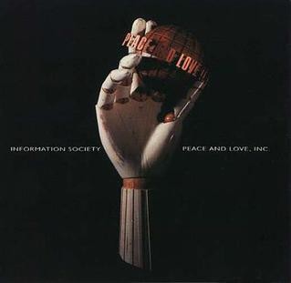 album cover for "Peace and Love, Inc" by InSoc. a model hand is holding a globe with the title.